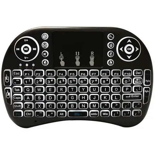 Клавиатура PALMEXX PMPKminiBKLT-LED, беспроводная, USB, Радиоканал, механическая, заводское нанесение кириллицы, черный