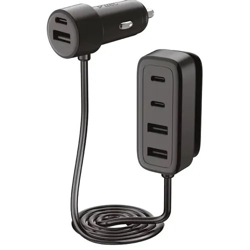 Автомобильное зарядное устройство TTEC 2CKP06S, 3xUSB-A, 3xUSB-C, 90Вт, черный