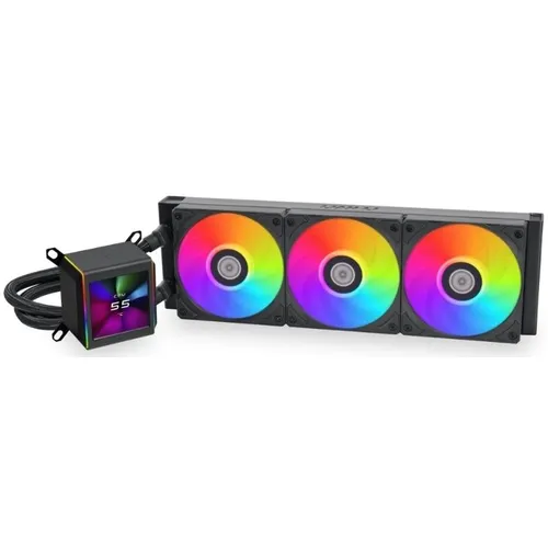 Система водяного охлаждения Lian Li Galahad II LCD 360, LCD, 4-pin, ARGB, 120мм, черный, retail [g89.ga2alcd36b.00]