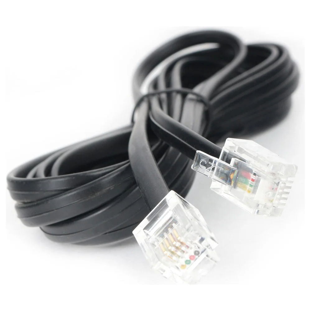 Телефонный кабель Cablexpert TC6P4C-2M-BK