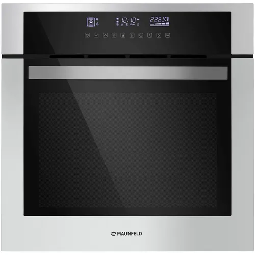 Духовой шкаф электрический MAUNFELD EOEH.5811S1, 59л, дверца с 2 стеклами, нержавеющая сталь/черный
