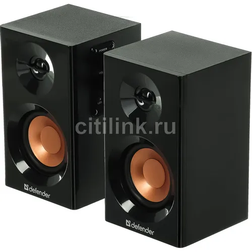 Колонки Defender Aurora S12, 2.0, черный [65415]
