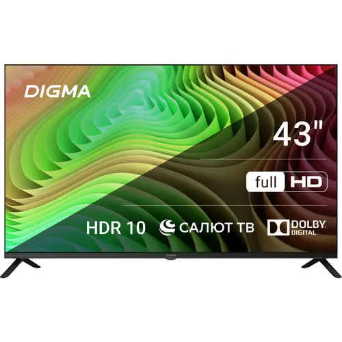 43" Телевизор Digma DM-LED43SBB36 FULL HD, СМАРТ ТВ, Салют ТВ, черный
