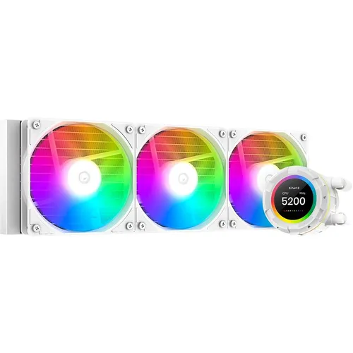 Система водяного охлаждения ID-COOLING SL360 XE, LCD, 4-pin, ARGB, 120мм, белый, retail [sl360 xe white]