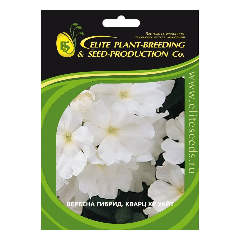 Семена ELITE PLANT-BREEDING & SEED PRODUCTION Co. Вербена гибридная кварц xp уайт 1999943422