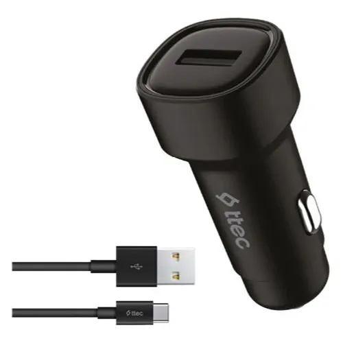 Автомобильное зарядное устройство TTEC 2CKS30CS, USB-A, USB-C, 12Вт, 2.4A, черный
