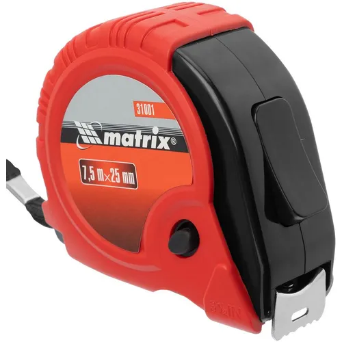 Рулетка строительная MATRIX Rubber, 7.5м x25мм [31001 ]