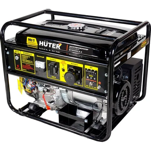 Бензиновый генератор Huter DY9500LX-3, 380 В, 8кВт [64/1/41]