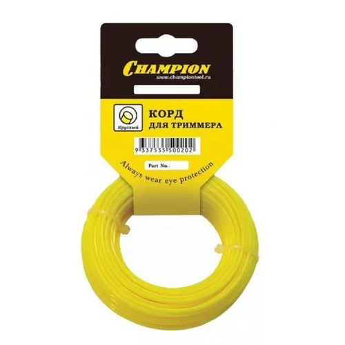 Леска для садовых триммеров CHAMPION C5062, 1.3мм, 15м