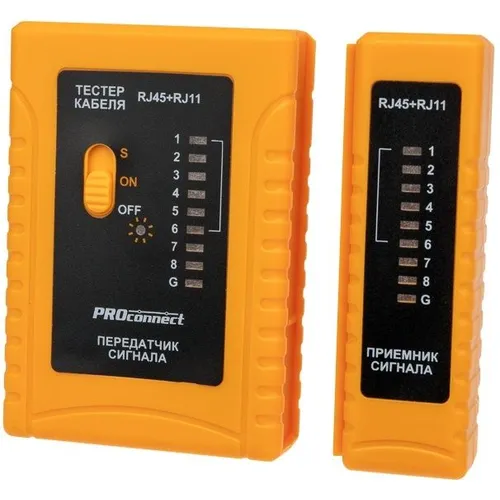 Кабельный тестер PROCONNECT 12-1006-4 оранжевый, черный