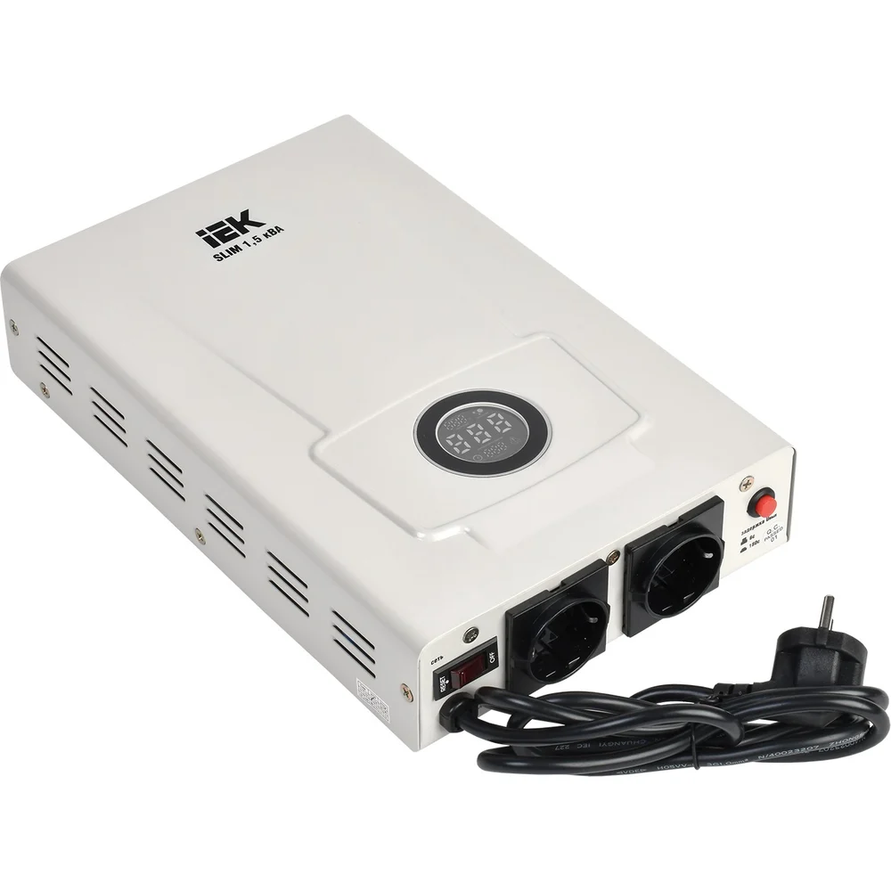 Настенный однофазный стабилизатор напряжения IEK SLIM IVS22-1-D15-09