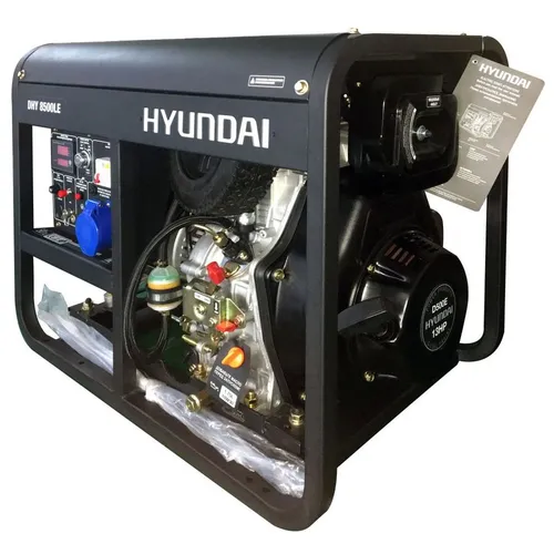Дизельный генератор Hyundai DHY 8500LE, 220/12 В, 7.2кВт, с АКБ