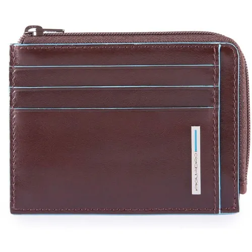 Чехол для кредитных карт Piquadro Blue Square PP4822B2R/MO, кожа натуральная, коричневый