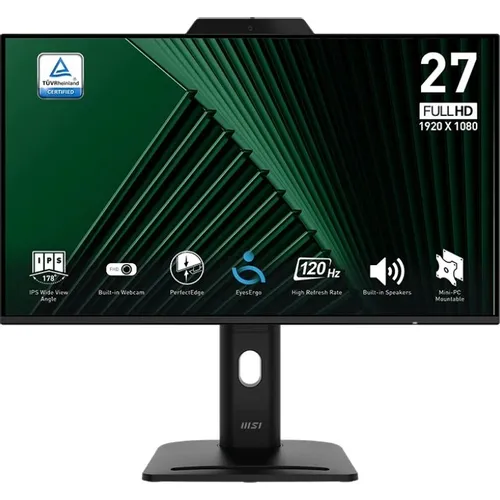 27" Монитор MSI Pro MP272PMG, 1920x1080, IPS, 120Гц, 1хHDMI, 1хDP, черный [9s6-3pd99t-004]