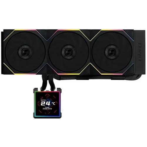 Система водяного охлаждения Lian Li HydroShift II LCD-S 360TL, LCD, 4-pin, ARGB, 120мм, черный, retail [g89.ghs2lcds36tb.r0]