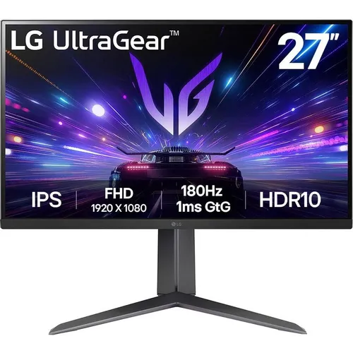 27" Монитор LG UltraGear 27GS65F-B, 1920x1080, IPS, 180Гц, 1хHDMI, 1хDP, черный [27gs65f-b.aruz]