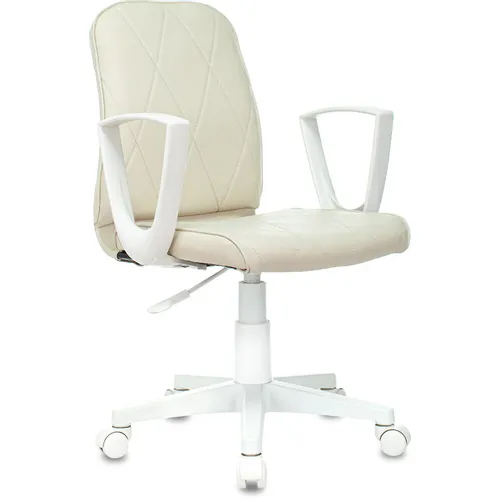 Кресло Бюрократ CH-W327, экокожа, до 120кг, слоновая кость