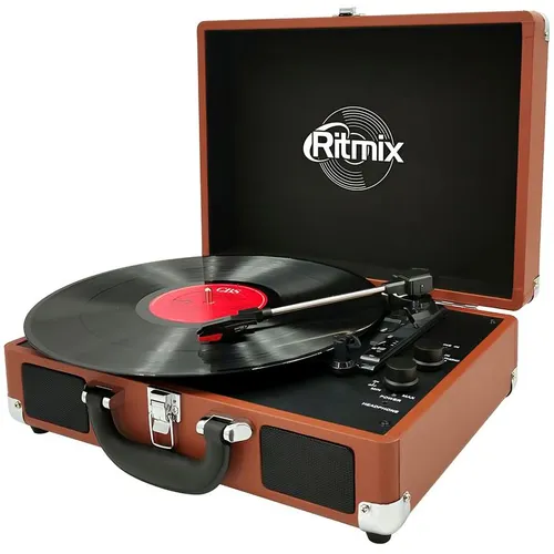 Виниловый проигрыватель Ritmix LP-160B, частично автоматический, коричневый [80001173]