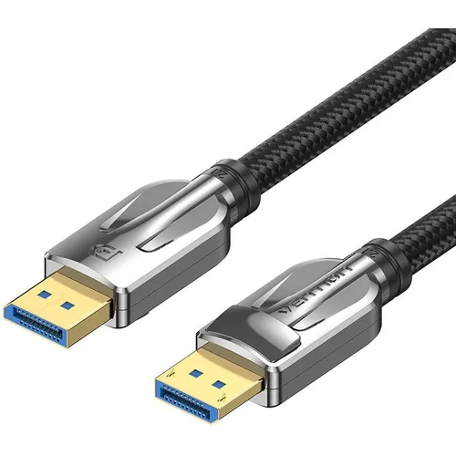 Кабель аудио-видео VENTION HGAB, DisplayPort (m) - DisplayPort (m), ver 2.1, AWG30, медный, 1м, GOLD, черный [hgabi]