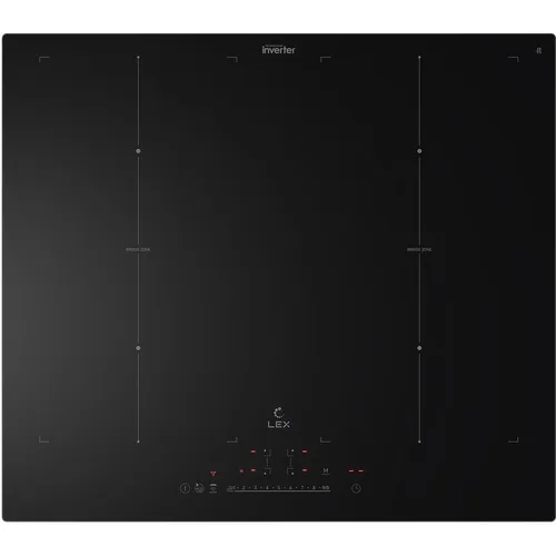 Индукционная варочная поверхность LEX Hi-Tech EVI 641B I BL, конфорок: 4 шт., стеклокерамика, независимая, черный