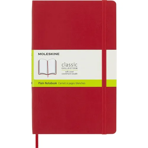 Блокнот Moleskine Classic Soft, 192стр, без разлиновки, мягкая обложка, красный [qp618f2]
