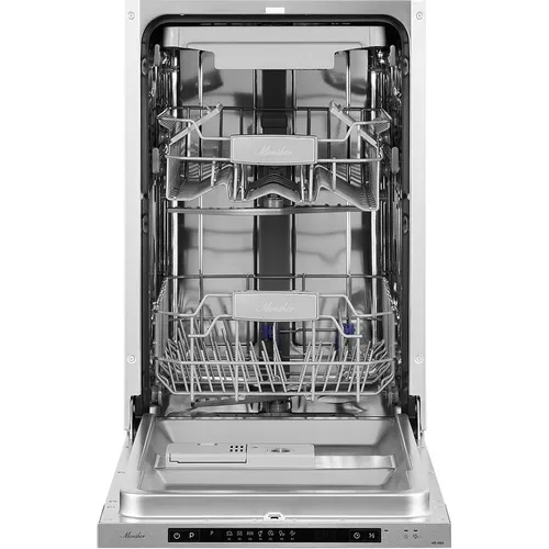 Встраиваемая посудомоечная машина MONSHER Hi-tech MD 4503, узкая, ширина 44.8см, полновстраиваемая, загрузка 10 комплектов