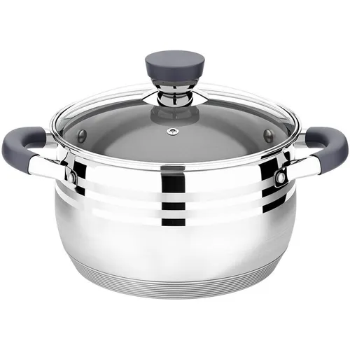 Кастрюля 3.9л LARA Mercury LR02-472, нержавеющая сталь, с крышкой