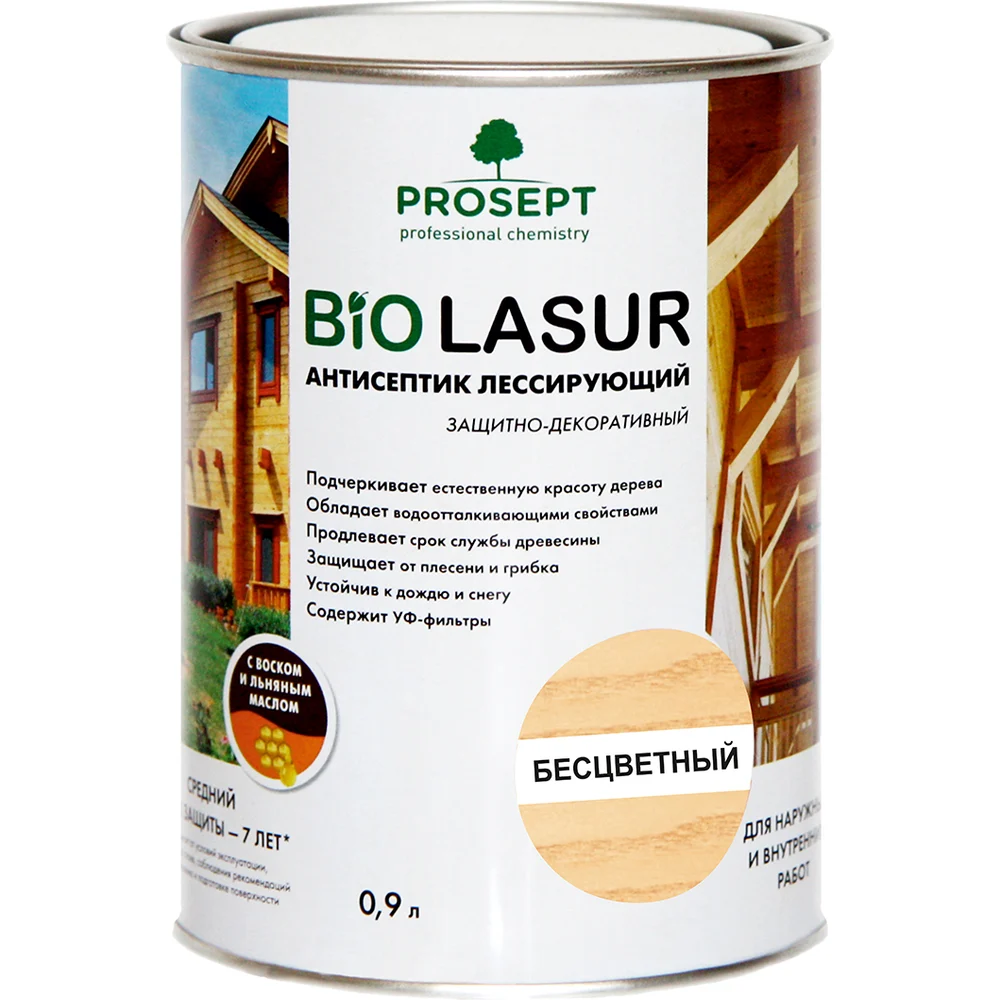 Лессирующий защитно-декоративный пропитка PROSEPT BIO LASUR 031-09