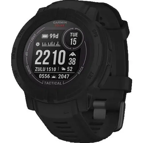 Смарт-часы Garmin Instinct 2 Solar, 45мм, 0.9", черный