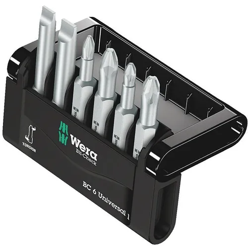 Набор отверток WERA Bit-Check 6 Universal 1, 6 предметов, в жестком кейсе [we-056474]