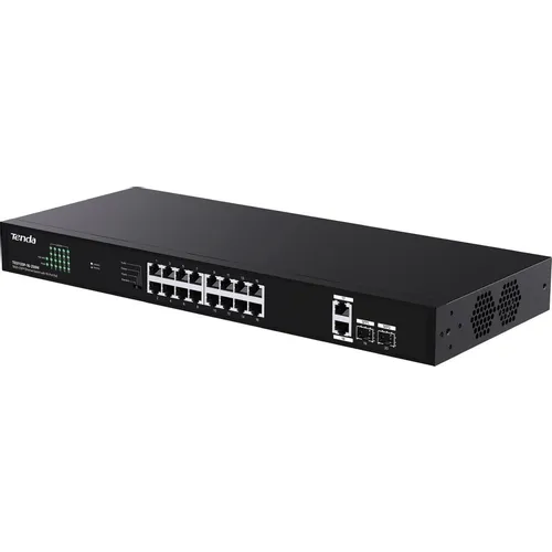 Коммутатор TENDA TEG1120P-16-250W, неуправляемый