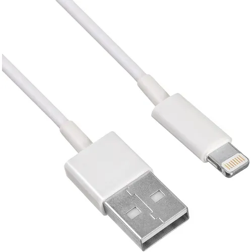 Кабель KINGPRICE KP-USBAL-1m, Lightning (m) - USB (m), 1м, 2.4A, белый