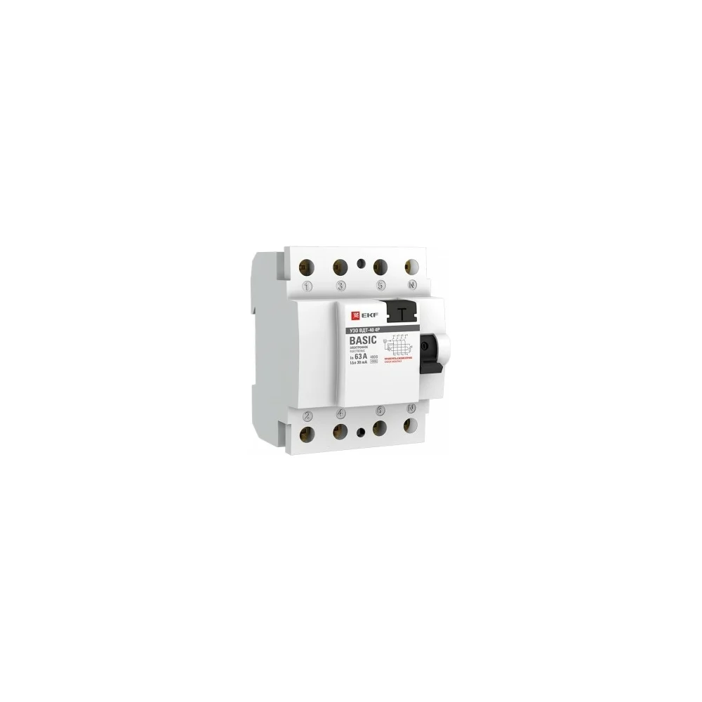 Устройство защитного отключения EKF ВДТ-40 Basic elcb-4-63-30e-sim