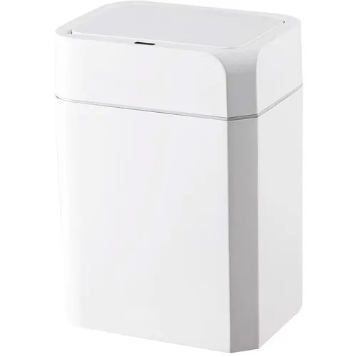 Ведро для мусора KITCHEN JOY Классик JAH6116, 16л, пластик, прямоугольная, сенсорная крышка, белый [kj-jah6116]
