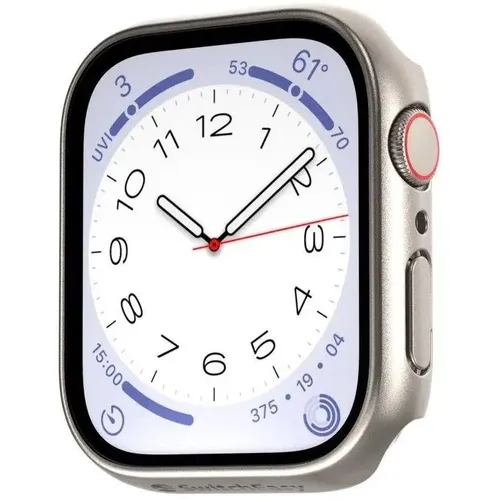 Стекло защитное SWITCHEASY Hybrid Tempered для Apple Watch, титан [saw845089tt22]