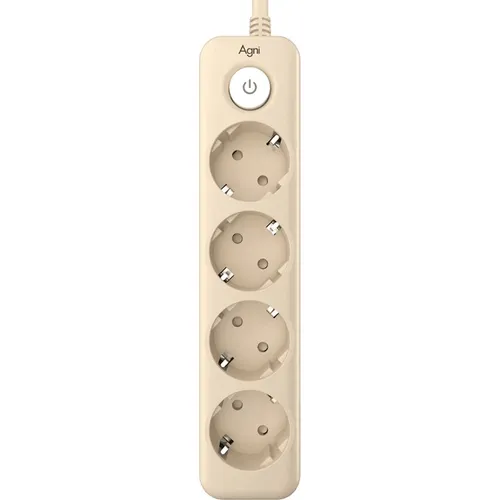 Сетевой фильтр AGNI TP-FD4E, 2м, слоновая кость [tp-fd4e-2m-ivory]