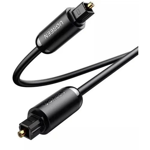 Кабель UGREEN AV122, Toslink (m) (прямой) - Toslink (m) (прямой), GOLD , ферритовый фильтр , круглое, 3м, черный [70893]