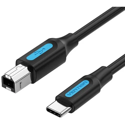 Кабель VENTION CQUBK, USB Type-C (m) (прямой) - USB B(m) (прямой), 8м, черный
