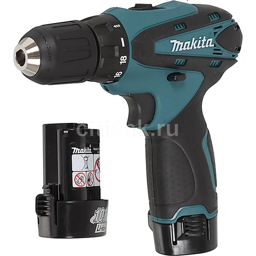 Шуруповерт Makita DF330DWE, 1.3Ач, с двумя аккумуляторами