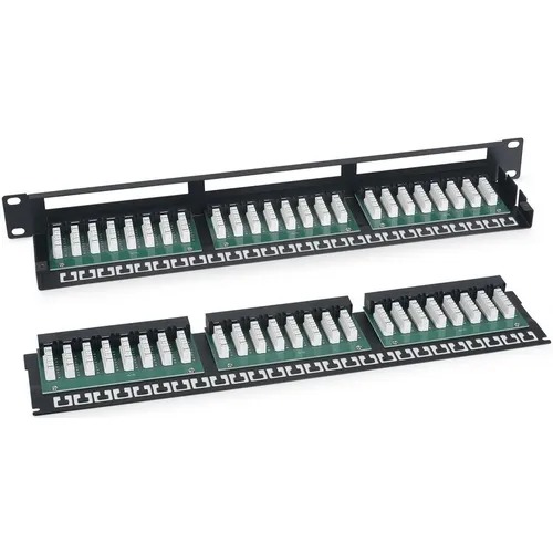 Патч-панель Cabeus PLHD-48-CAT.5E-DUAL 19" 1U 48xRJ45 кат.5E UTP