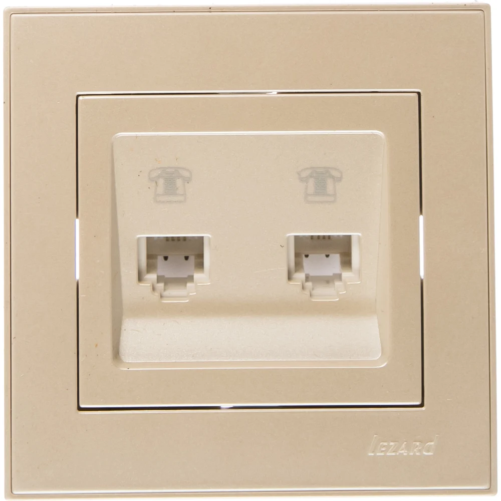 Двойная телефонная розетка Lezard RAIN 703-3030-138
