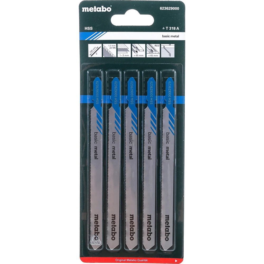 Пилки по  стали и цветным металлам Metabo T318A 623629000
