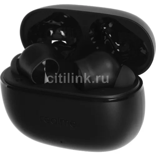 Наушники REALME Buds T200x, Bluetooth, внутриканальные, черный [6941764461727]