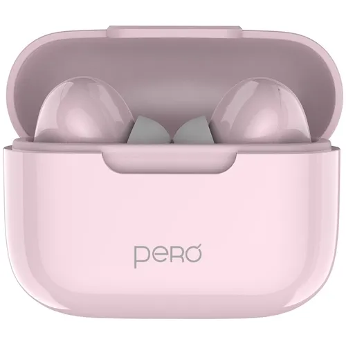 Наушники PERO TWS06, Bluetooth, внутриканальные, розовый [ptws06cp]
