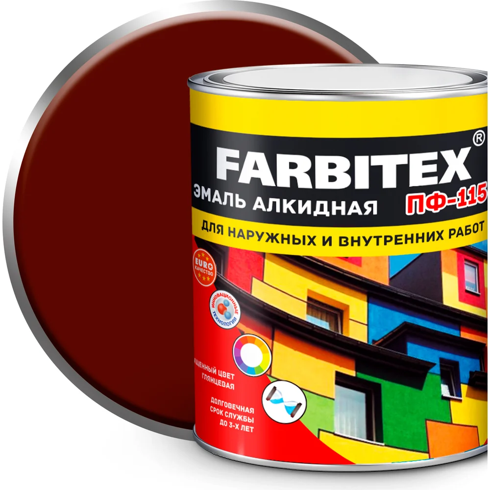 Алкидная эмаль Farbitex ПФ-115 4300006035