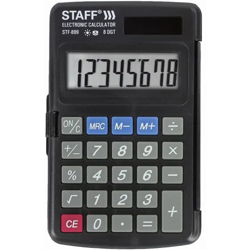 Калькулятор STAFF STF-899, 8-разрядный, черный