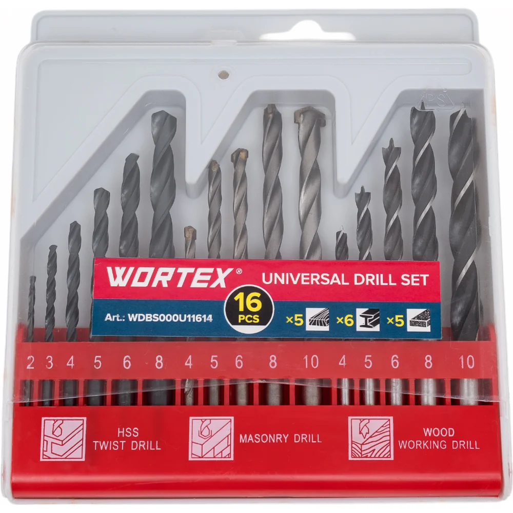Набор сверл WORTEX WDBS000U11614