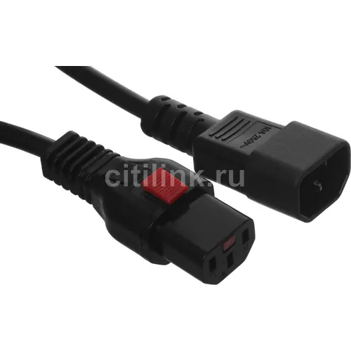 Шнур питания Lanmaster (LAN-PP13L/14-2.0-BK) C13-С14 проводник.:3x0.75мм2 2м 220В 10А черный