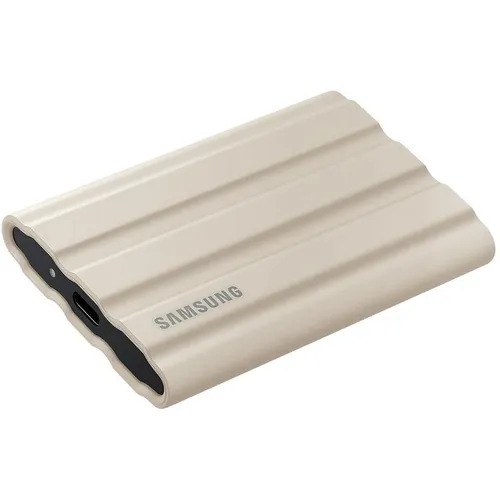 2ТБ Внешний диск SSD Samsung T7 Shield, USB-C, запись - 1000МБ/с, чтение - 1050МБ/с, бежевый [mu-pe2t0k/ww]