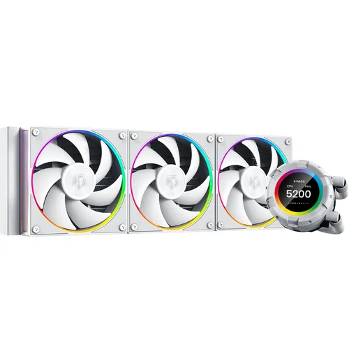 Система водяного охлаждения ID-COOLING SL360, LCD, 4-pin, ARGB, 120мм, белый, retail [sl360 white]